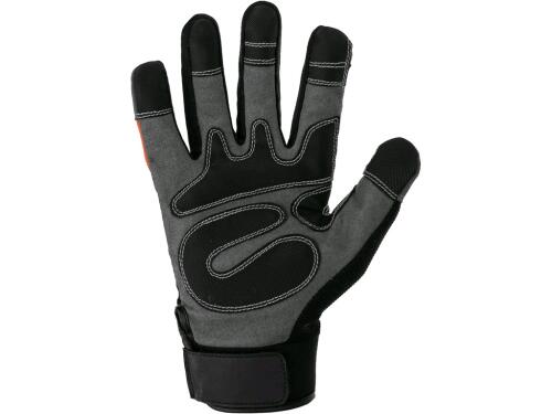 Rukavice PUNO, kombinované, oranžovo-černé, vel. 10