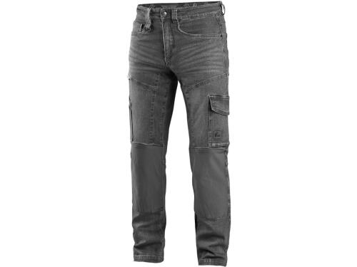 Kalhoty jeans CXS ALBI, pánské, šedé, vel. 62