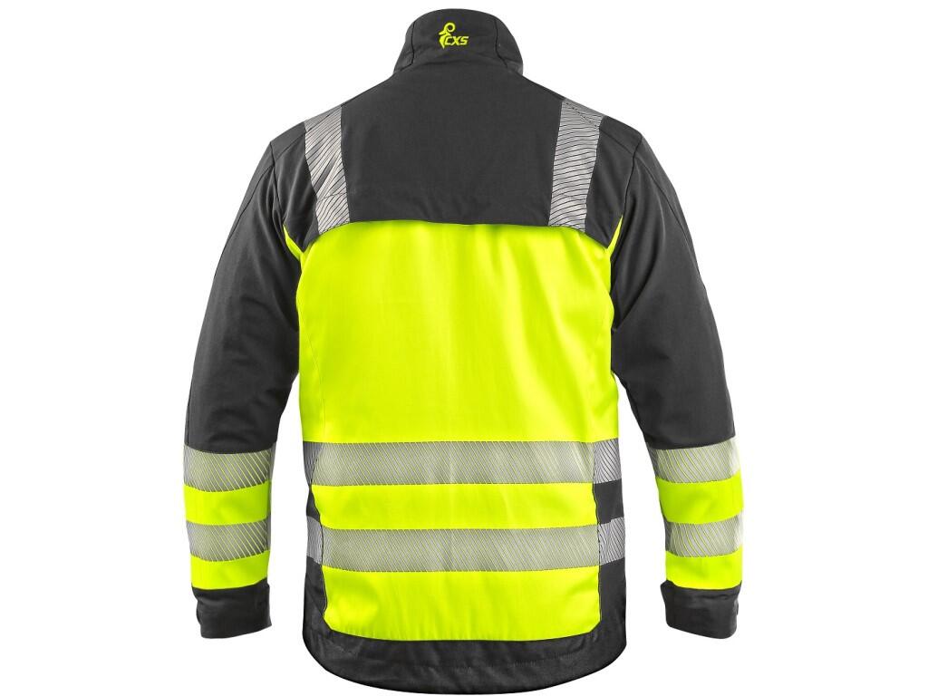 Jacket CXS NAOS HV, men´s, black-yellow, Hi-Vis, high visible