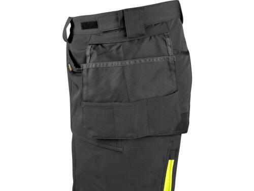 Kalhoty CXS NAOS HV, pánské, černo-žlutá Hi-Vis, reflexní pruhy, vel. 52