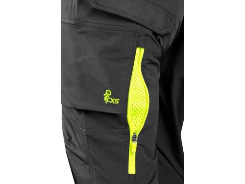 Kalhoty CXS NAOS HV, pánské, černo-žlutá Hi-Vis, reflexní pruhy, vel. 62