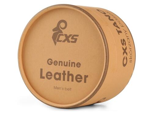 Opasek CXS TANO, 4 cm, 130 cm, kožený, nastavitelná spona, černý