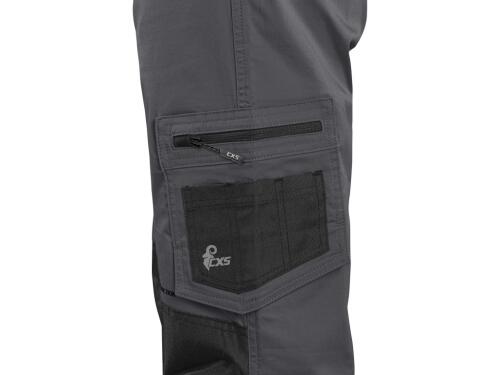 Kalhoty CXS SOLIS pánské, šedo-černé, vel. 46