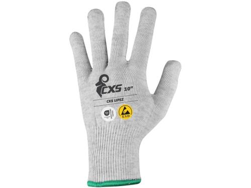 Rukavice CXS LIPEZ, antistatické, ESD, vel. 10