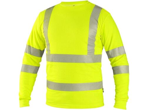 Tričko CXS OLDHAM, dlouhý rukáv, výstražné, pánské
