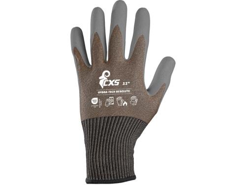Rukavice CXS HYBRA-TECH RESOLUTE, máčená v latexu s pískovou úpravou, blistr