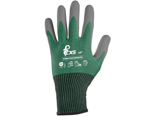 Rukavice CXS HYBRA-TECH RESOLUTE, máčená v latexu s pískovou úpravou, blistr, vel. 10
