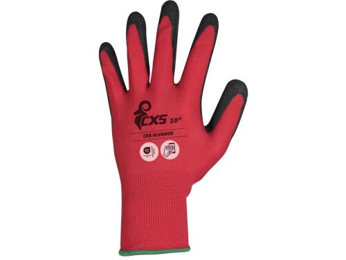 Rukavice CXS ALVAROS, máčené v nitrilu, vel. 08