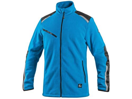 Bunda CXS 4ENVI SOLIS, pánská, fleecová, azurově modro-černá, vel. XL