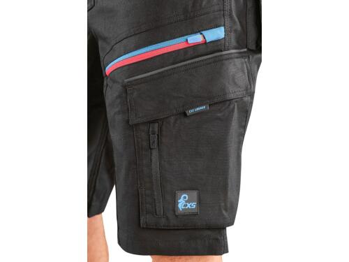 Kraťasy CXS LEONIS, pánské, černé s modro/červenými doplňky, vel. 50