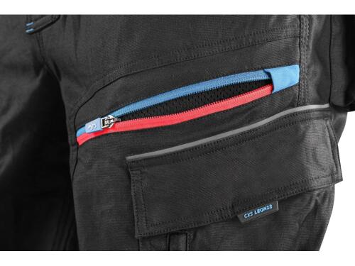 Kraťasy CXS LEONIS, pánské, černé s modro/červenými doplňky, vel. 50