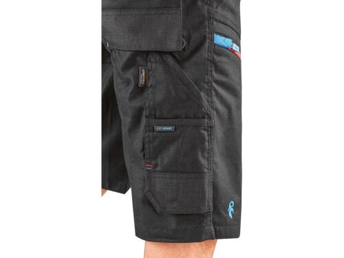 Kraťasy CXS LEONIS, pánské, černé s modro/červenými doplňky, vel. 60