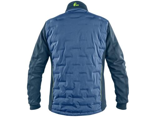 Bunda CXS NAOS, hybrid, pánská, modro-modrá, HV žluté doplňky, vel. L