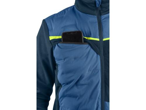 Bunda CXS NAOS, hybrid, pánská, modro-modrá, HV žluté doplňky, vel. 2XL