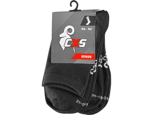 Ponožky CXS VERDE, černé, 3 páry, vel. 35-36