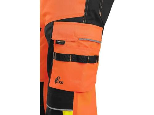 Kalhoty CXS BENSON výstražné, pánské, oranžovo-černé, vel. 62