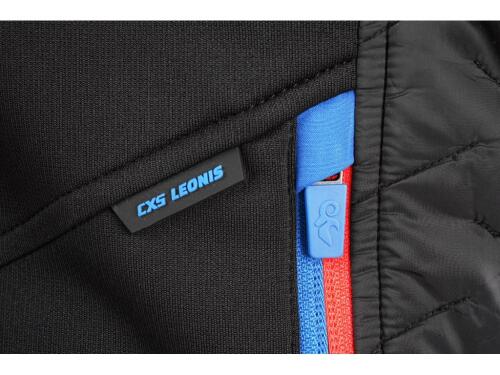 Bunda CXS LEONIS II, pánská, černá s HV modro/červenými doplňky, vel. L