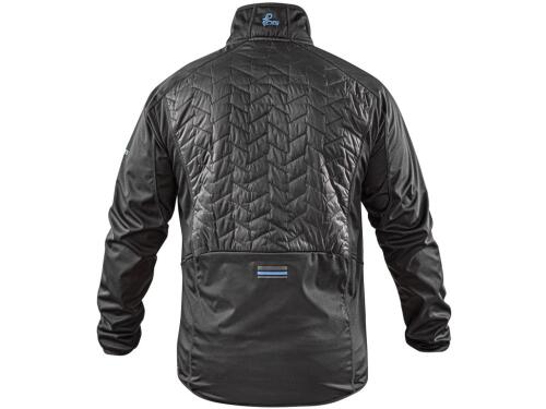 Bunda CXS LEONIS II, pánská, černá s HV modro/červenými doplňky, vel. 3XL