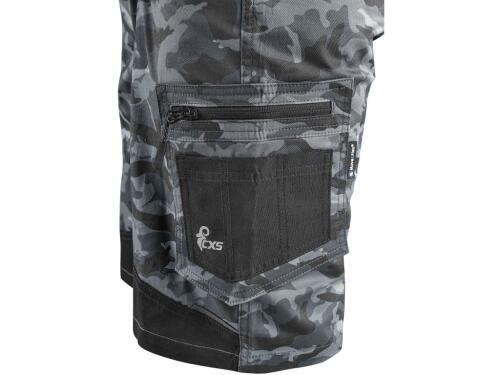 Kraťasy CXS SOLIS FLEX, pánské, maskáčovo-černé, vel. 52