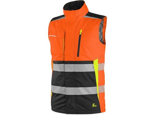Vesta CXS BENSON, pánská, výstražná, zateplená, oranžovo-černá, vel. XL
