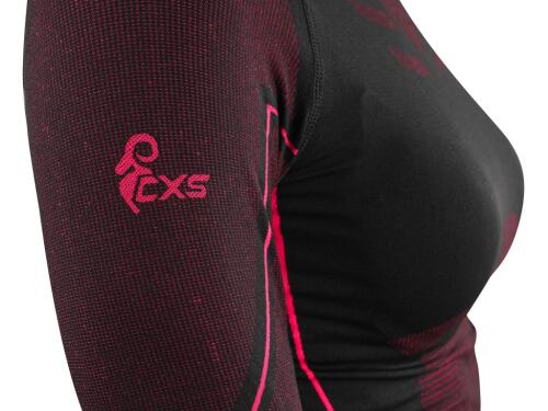 Tričko CXS SeamFlex LADY, dámské, funkční, černo-růžové, vel. XL-2XL