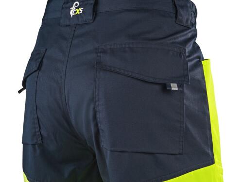 Kalhoty CXS HALIFAX, pánské, výstražné se síťovinou, žluto-modré, vel. 62