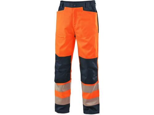 Kalhoty CXS HALIFAX, pánské, výstražné se síťovinou, oranžovo-modré