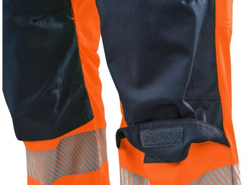 Kalhoty CXS HALIFAX, pánské, výstražné se síťovinou, oranžovo-modré