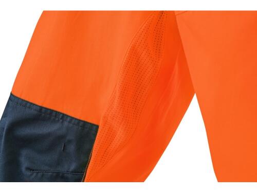 Kalhoty CXS HALIFAX, pánské, výstražné se síťovinou, oranžovo-modré, vel. 56