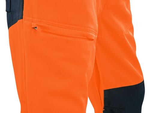 Kalhoty CXS HALIFAX, pánské, výstražné se síťovinou, oranžovo-modré, vel. 62