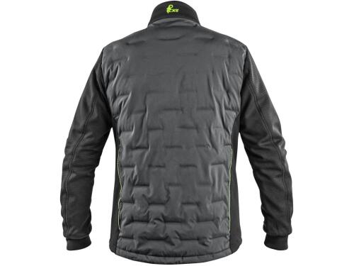 Bunda CXS NAOS, hybrid, pánská, šedo-černá, HV žluté doplňky, vel. 4XL