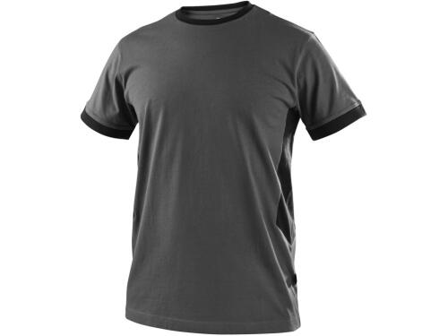 Tričko CXS OWEN, krátký rukáv, pánské, tmavě šedo-černé, vel. 4XL