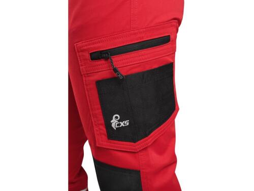 Kalhoty CXS SOLIS FLEX, dámské, červeno-černé