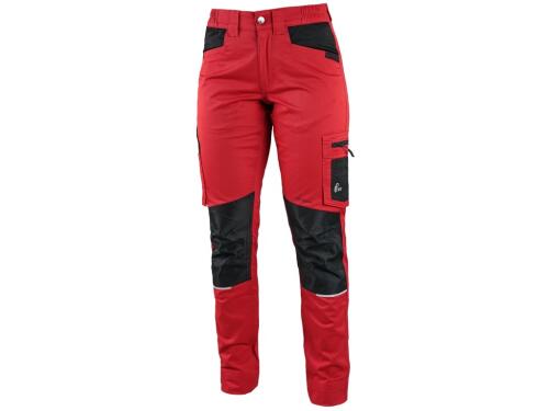 Kalhoty CXS SOLIS FLEX, dámské, červeno-černé, vel. 58