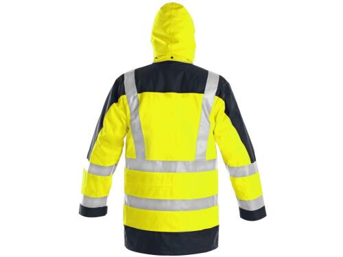 Bunda CXS LONDON, výstražná, pánská 5V1. žluto-modrá, vel. 2XL
