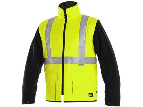 Bunda CXS LONDON, výstražná, pánská 5V1. žluto-modrá, vel. 3XL
