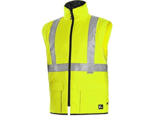 Bunda CXS LONDON, výstražná, pánská 5V1. žluto-modrá, vel. 3XL