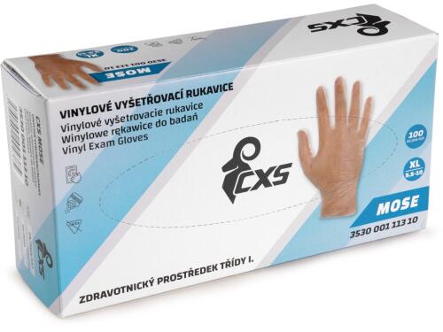 Rukavice CXS MOSE, jednorázové, vinylové, vel. 10