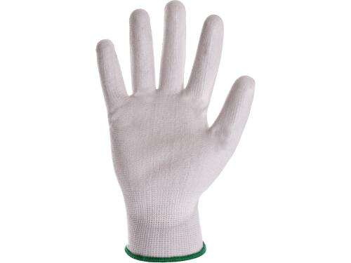Rukavice CXS BRITA WHITE, máčené v polyuretanu, vel. 06