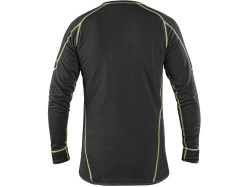 Tričko REWARD, funkční, dlouhý rukáv, pánské, černo-zelené, vel. 3XL