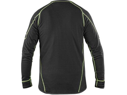 Tričko CXS REWARD, funkční, dlouhý rukáv, dětské, černo-zelené, vel. 160