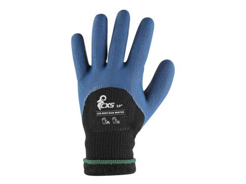 Rukavice CXS ROXY BLUE WINTER, zimní, máčené v latexu, vel. 10