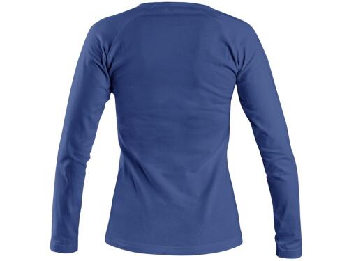 Tričko CXS MARY, dámské, výstřih do V, dlouhý rukáv, středně modrá, vel. L