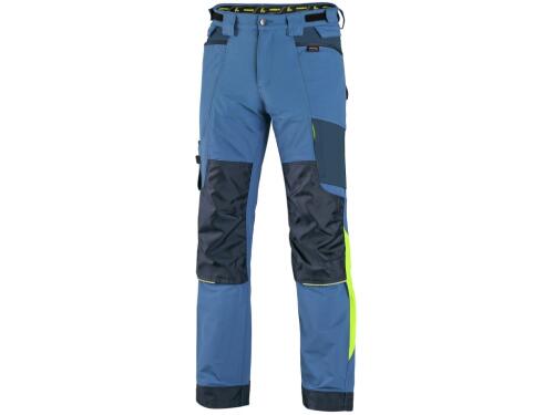 Kalhoty CXS NAOS pánské, modro-modré, HV žluté doplňky, vel. 50
