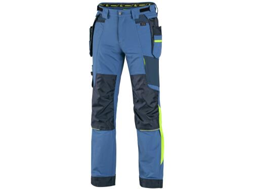 Kalhoty CXS NAOS pánské, modro-modré, HV žluté doplňky, vel. 60