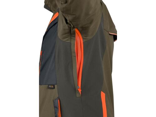 Blůza CXS NAOS, pánská, khaki-olivová, HV oranžové doplňky, roz. 48