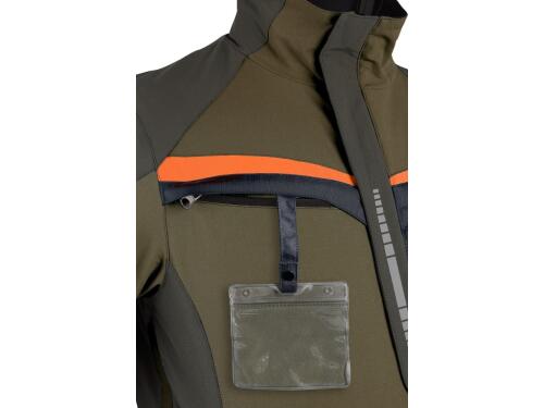 Blůza CXS NAOS, pánská, khaki-olive, HV oranžové doplňky, roz. 64