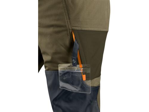 Kalhoty CXS NAOS pánské, khaki-olivová, HV oranžové doplňky, vel. 60