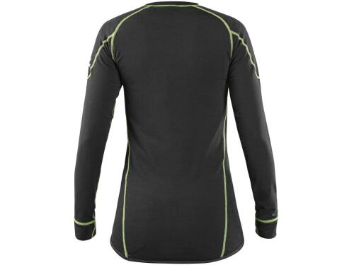 Tričko REWARD, funkční, dlouhý rukáv, dámské, černo-zelené, vel. 2XL