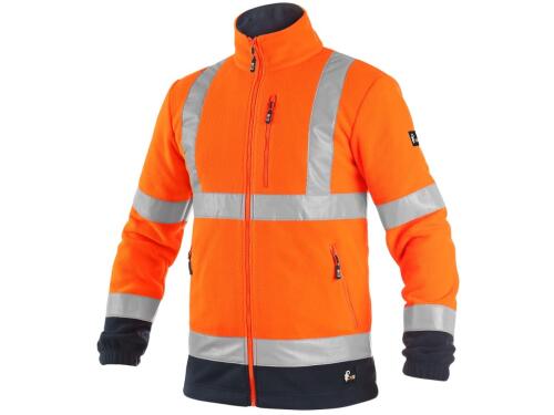 Bunda CXS PRESTON, výstražná, oranžovo-modrá, vel. S
